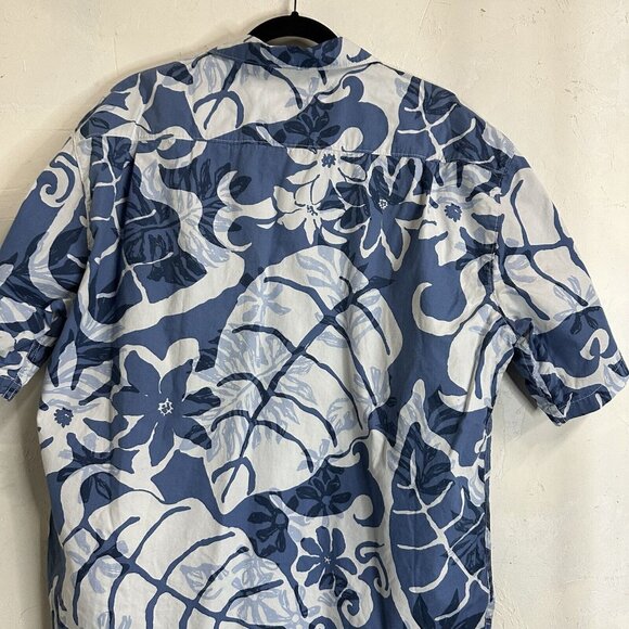 Hilo Hattie Vintage Floral Hawaiian Button Down Shirt Mens Large Blue Vacation - Picture 5 of 9